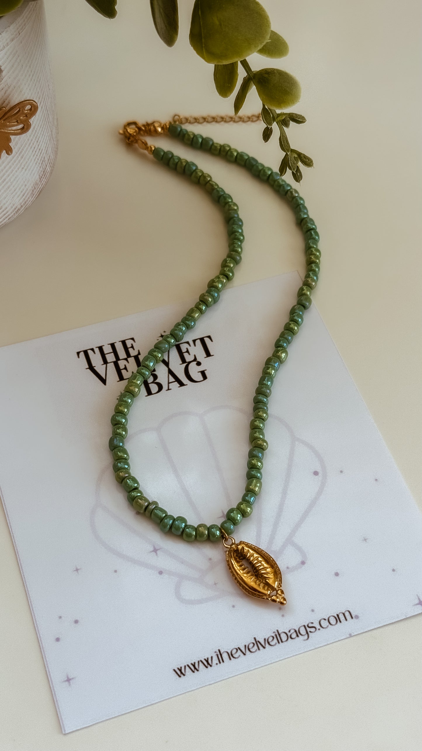 Aqua Seed beads choker