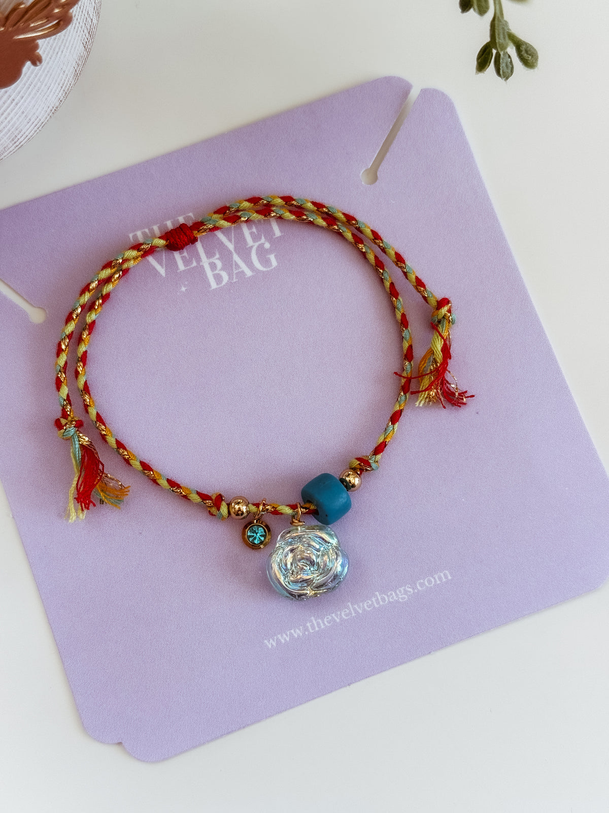 Helena Bracelet - tonos rojos y azules