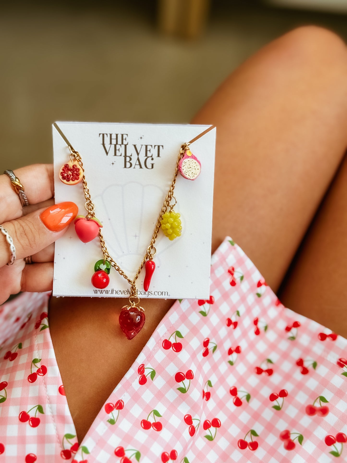 Las frutas cuban Necklace