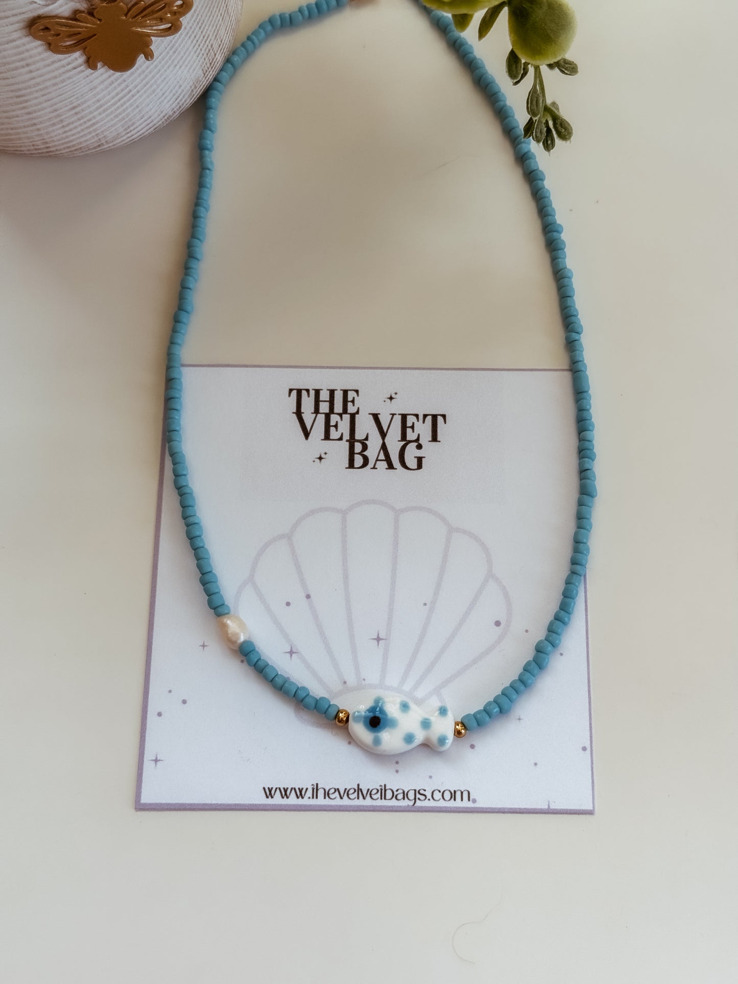 Blue fish Necklace