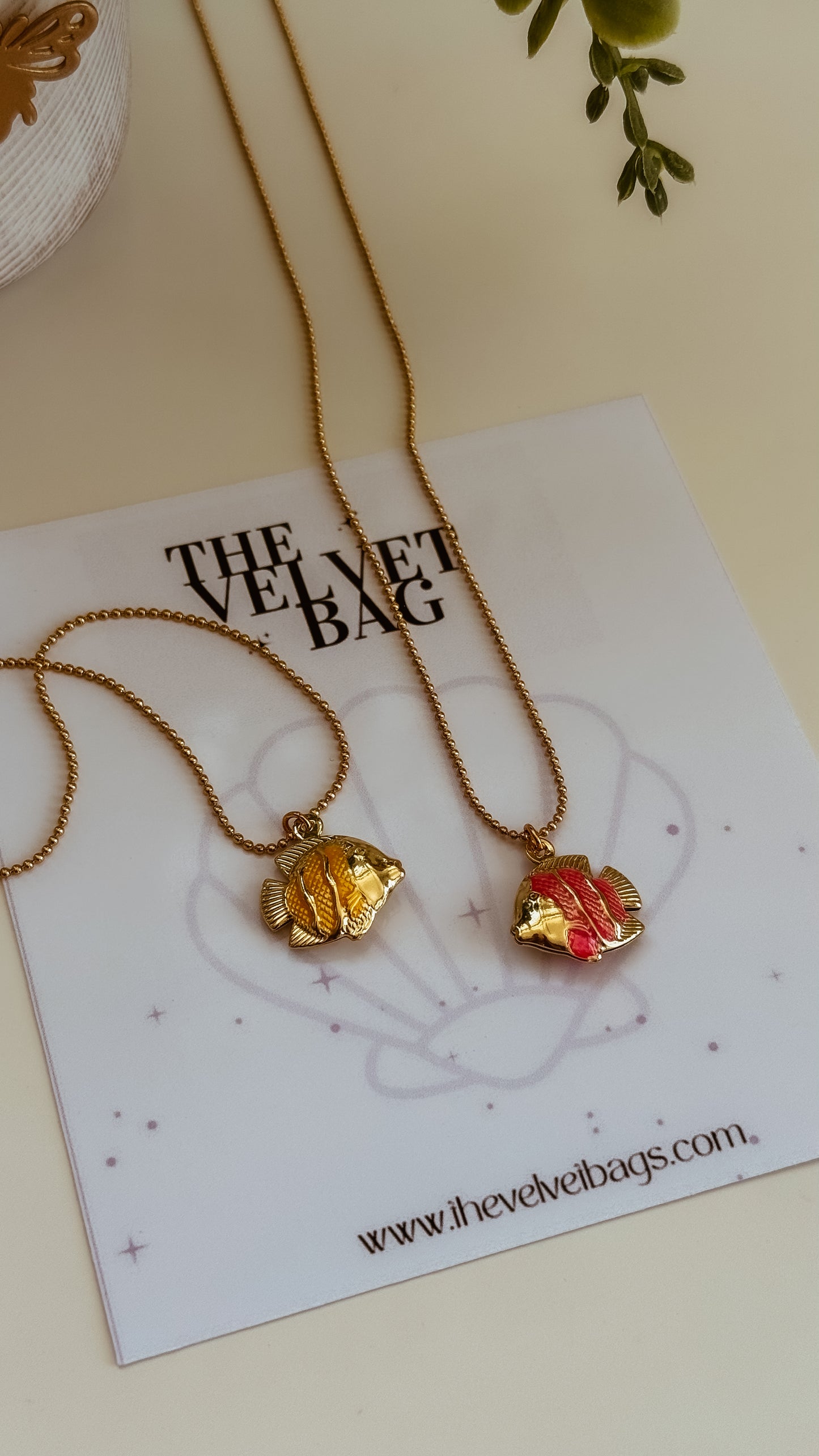 Gold fish Necklace