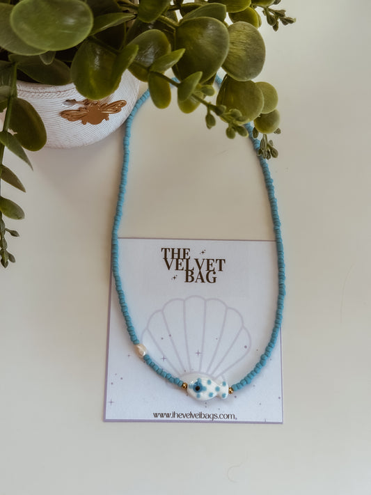 Blue fish Necklace