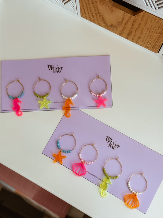 Summer glass charm set