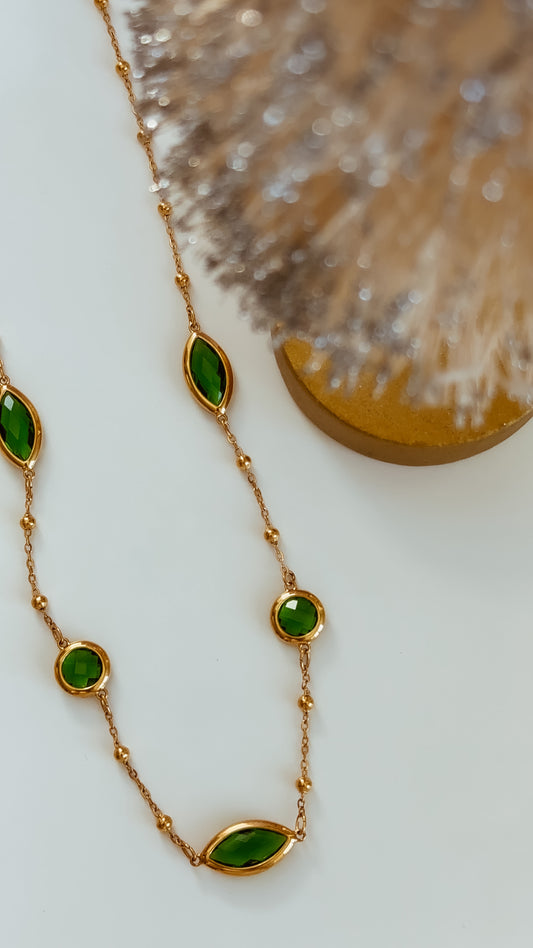 Emerald Crystal necklace