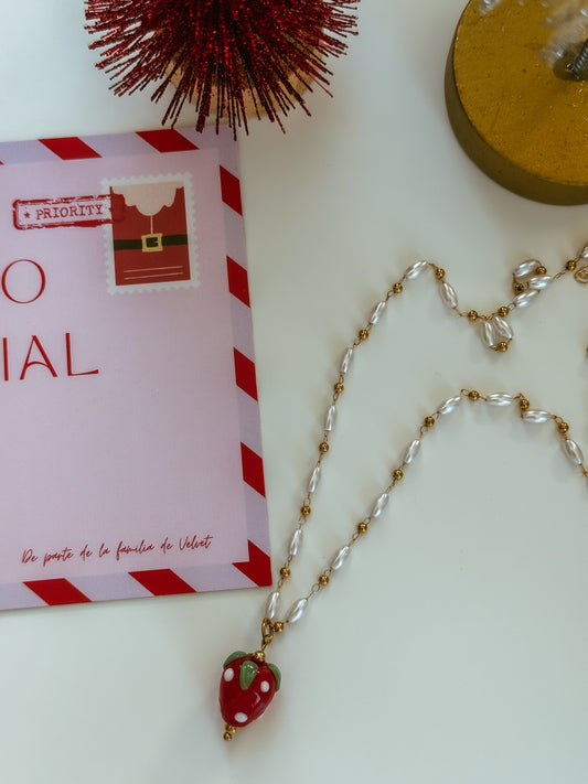 Strawberry Pearl necklace