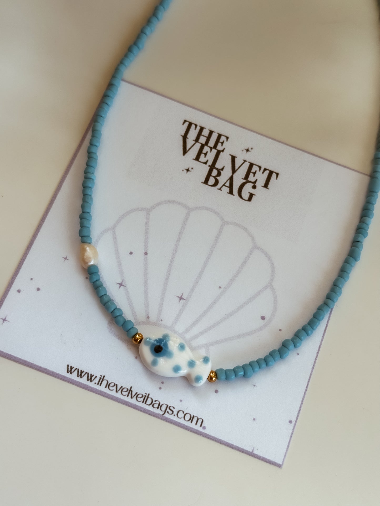 Blue fish Necklace