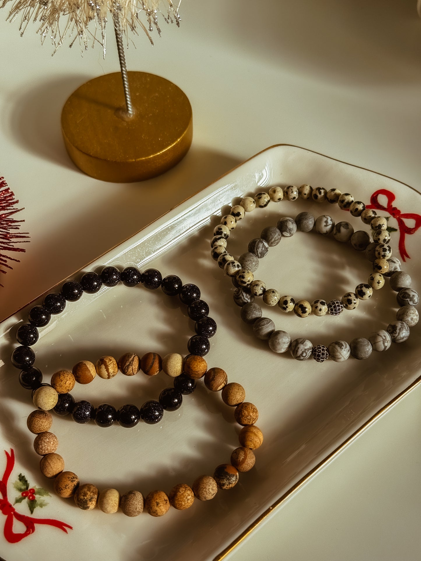 Men Blue goldstone bracelet