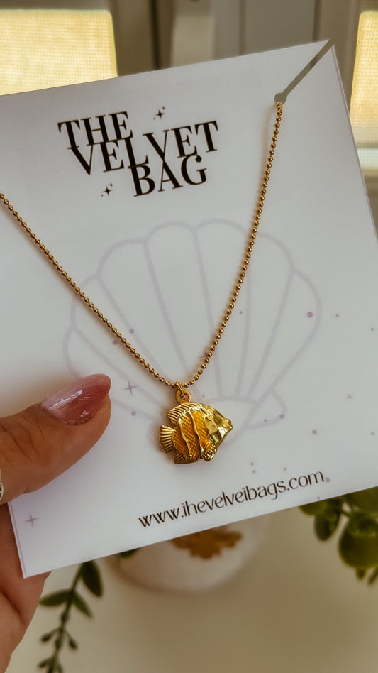 Gold fish Necklace