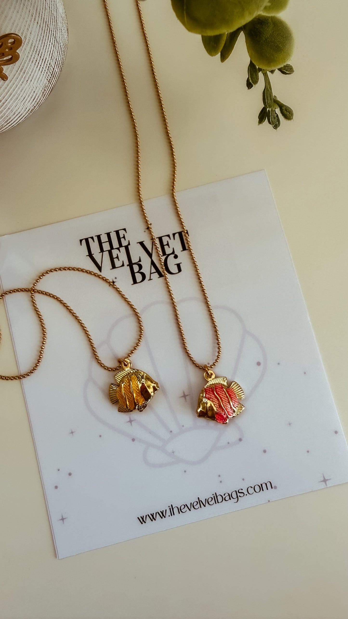 Gold fish Necklace