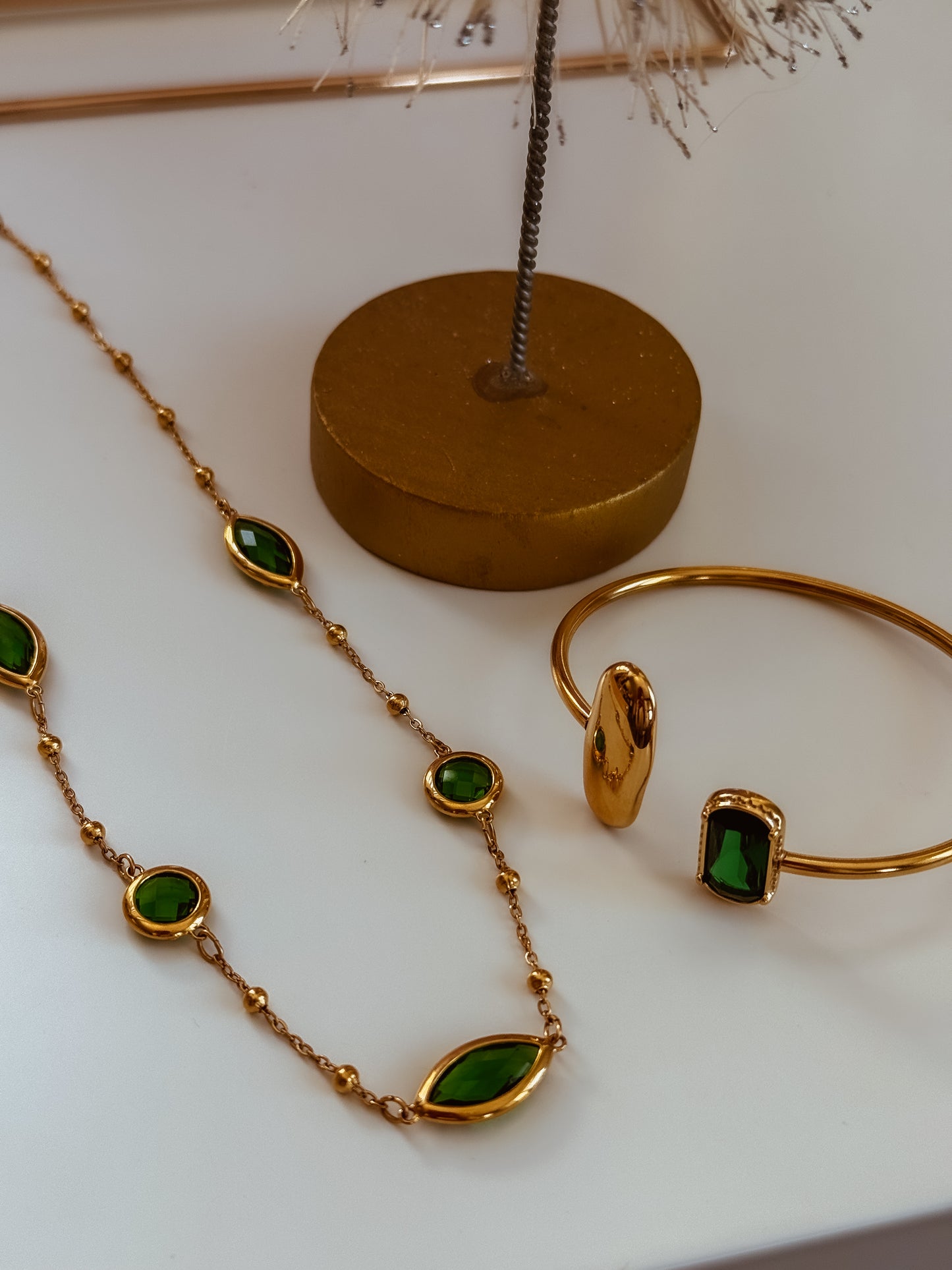 Emerald Crystal necklace