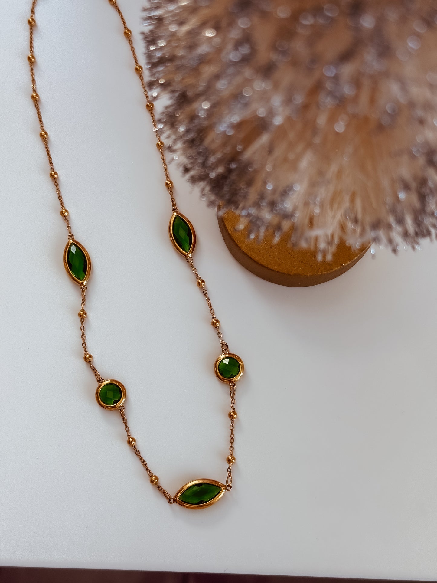 Emerald Crystal necklace