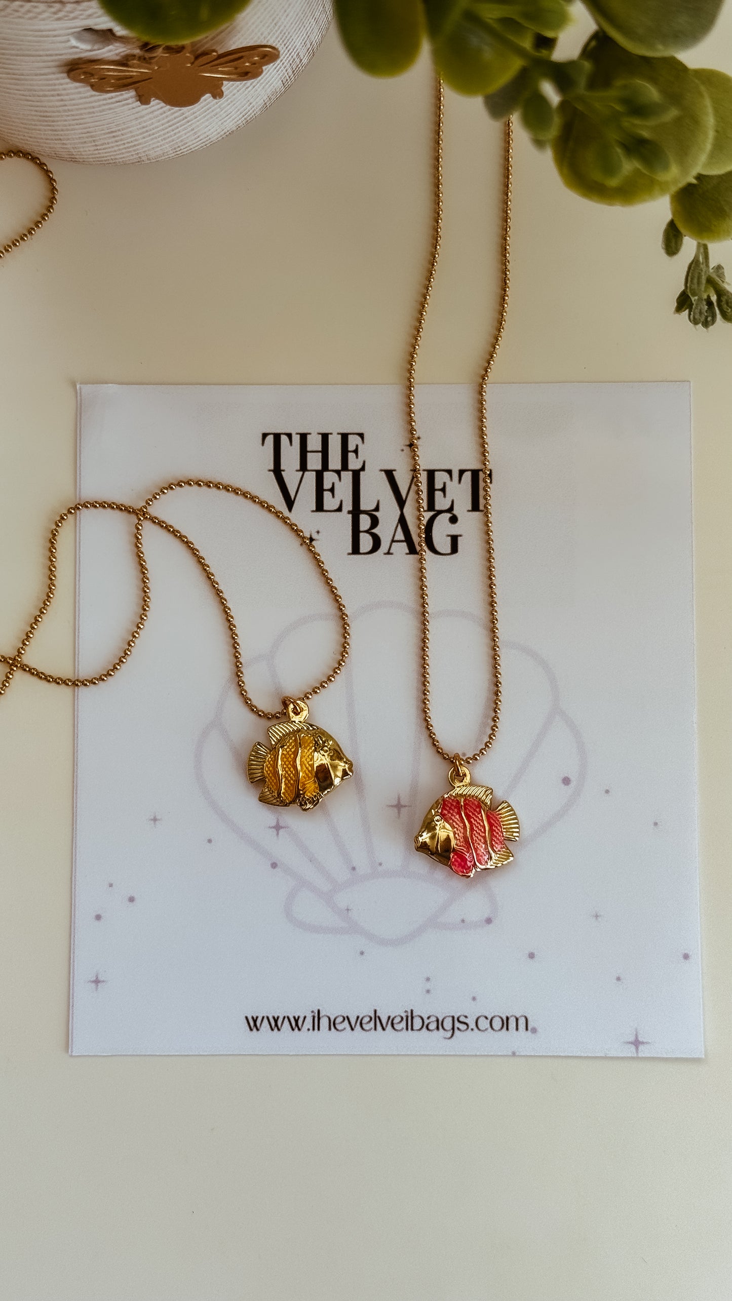 Gold fish Necklace