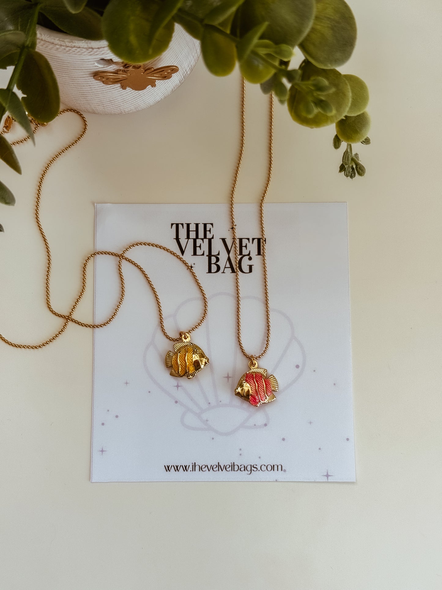 Gold fish Necklace