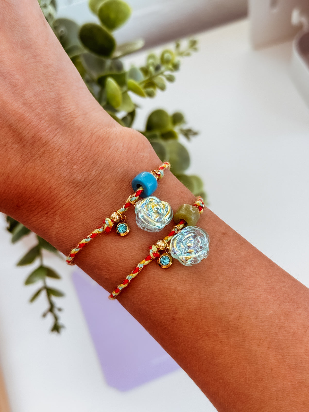 Helena Bracelet - tonos rojos y azules