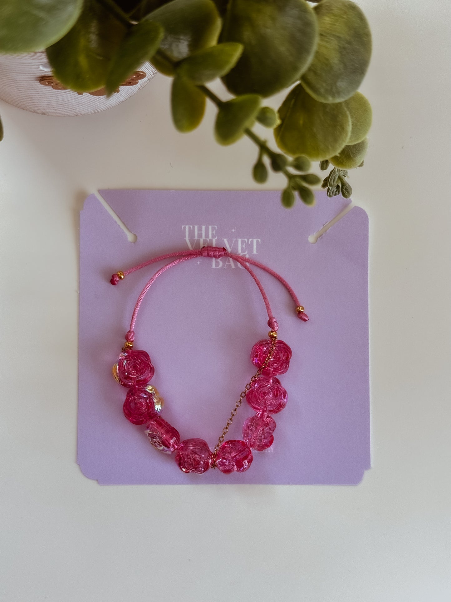 Pink tornasol bracelet