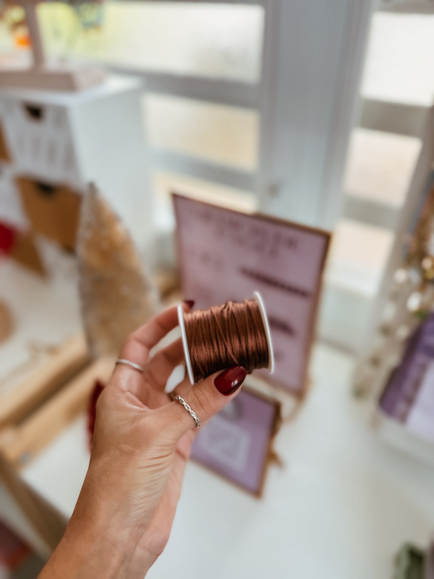 Bubble initial satin bracelet