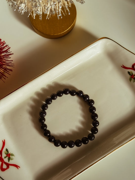 Men Blue goldstone bracelet