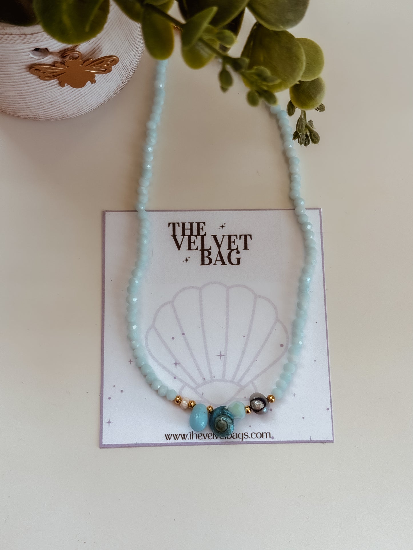 Blue choker