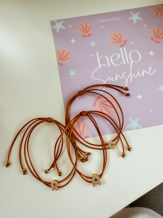 Satin Initials Bracelets